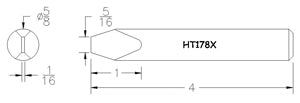 焊接技巧中,Semi-Chisel Hexacon HT178X 5/8”
