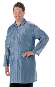 科技穿LOC-23蓝色及膝ESD实验室外套,媒介