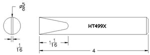Hexacon HT499X 5/8“Dia凿焊接小费
